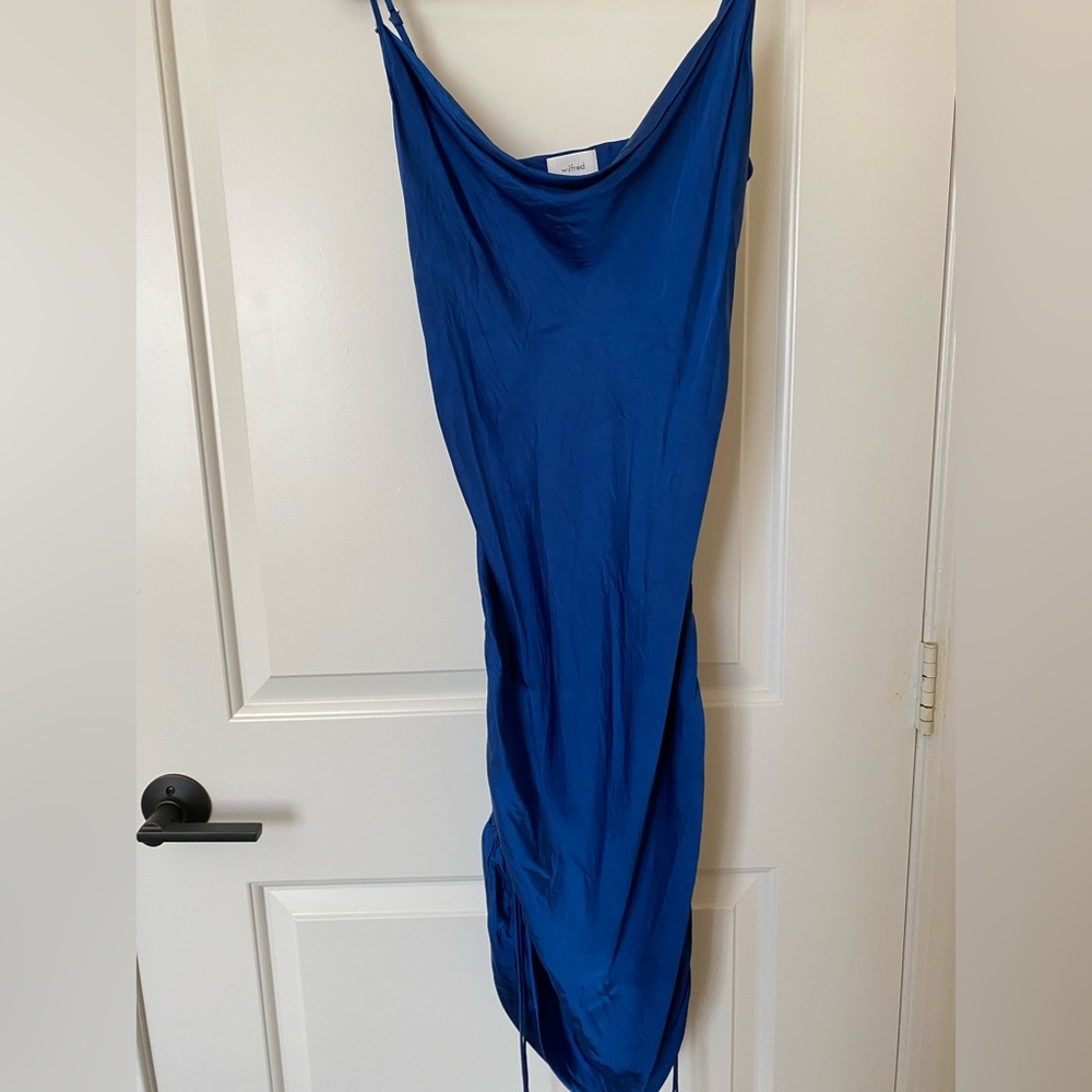 Aritzia Wilfred Only Ruched Slip Dress